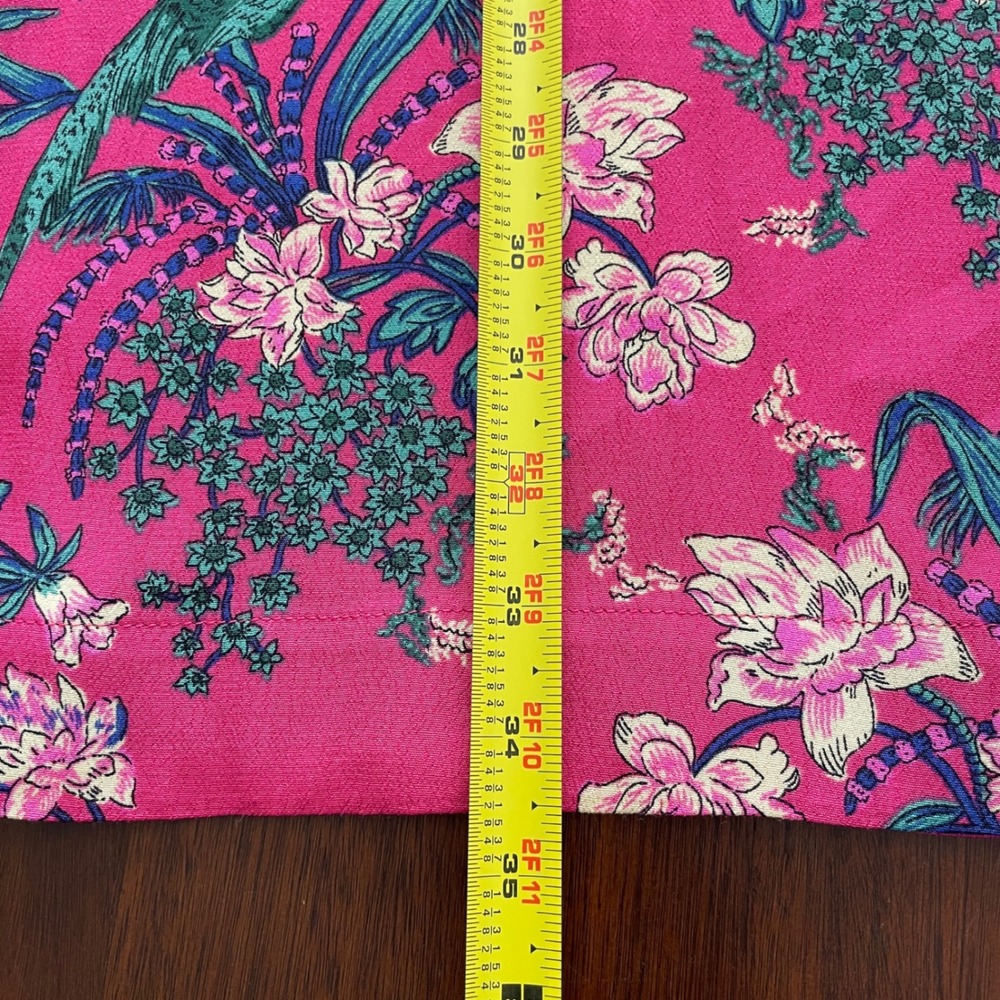 Maeve Dress Women 4 Small Pink Tropical Bird‎ Floral Polka Dot Whimsical Boho - Picture 9 of 11